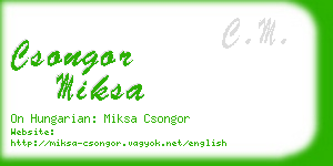 csongor miksa business card